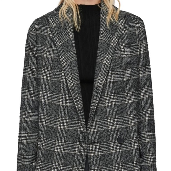 New All Saints Menswear Inspired Women’s Wool Lined Blazer - Picture 2 of 6